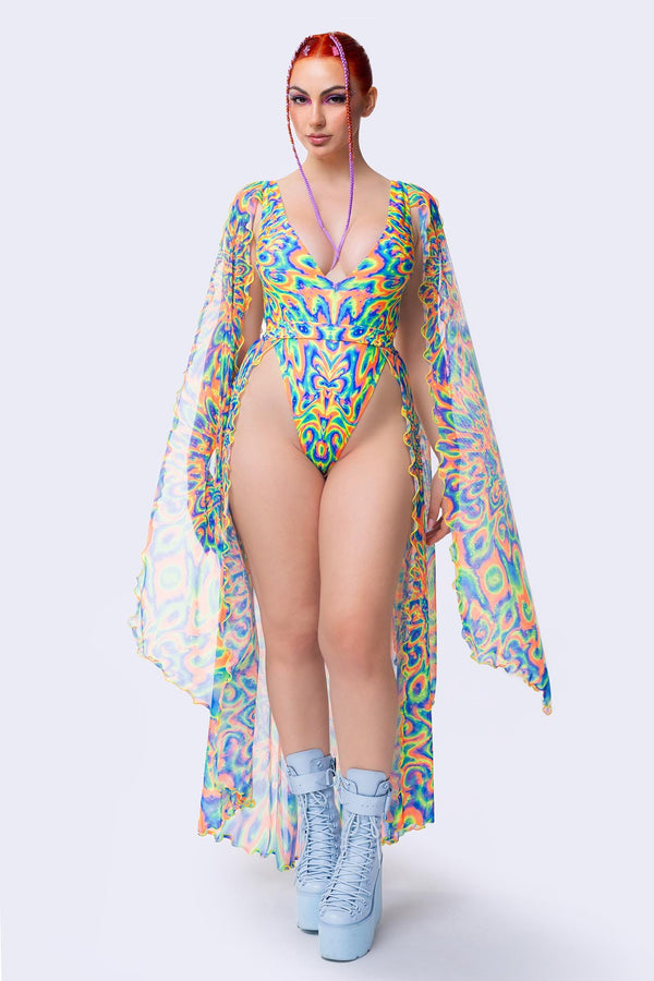 Tied & Dyed Butterfly Open Skirt Set