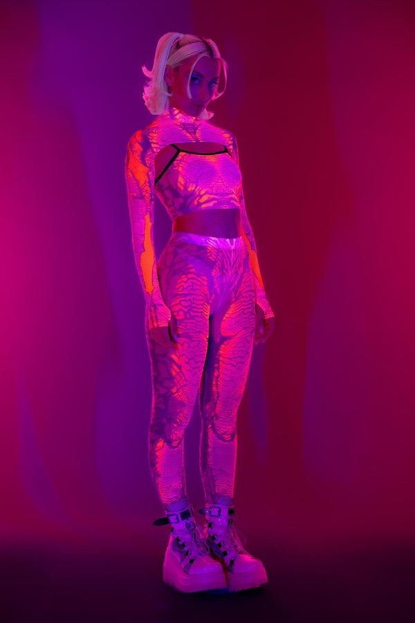 In The Flesh Mesh 2 Piece Shrug Set