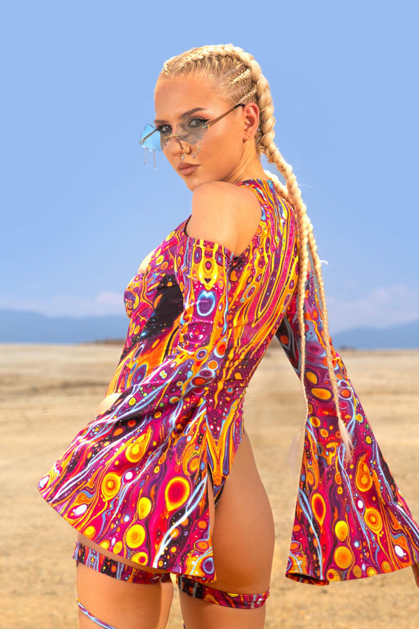 Venom Bloom Keyhole Bandeau Bodysuit