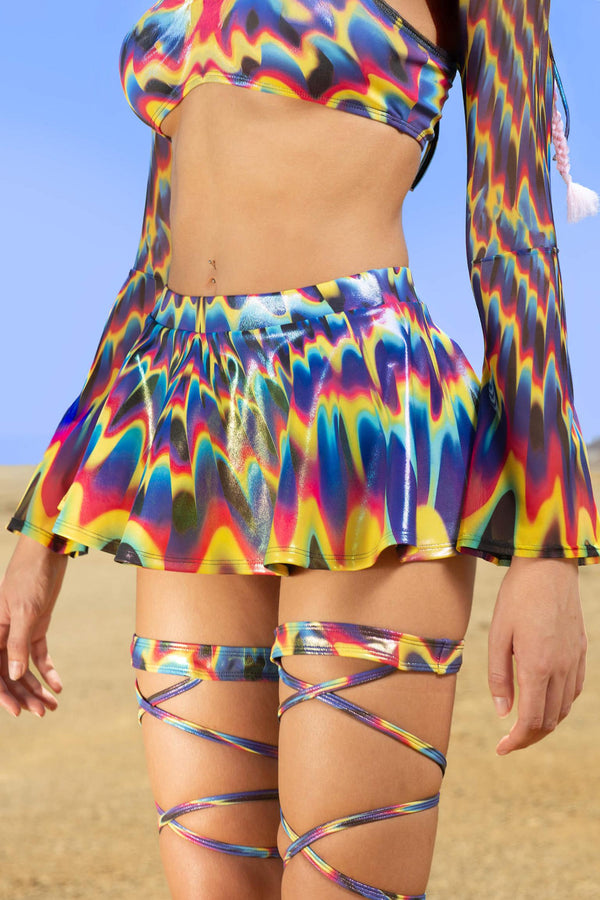Binary Bloom Mini Skort