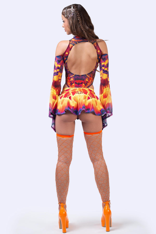 Solar Bloom Micro Skirt Set