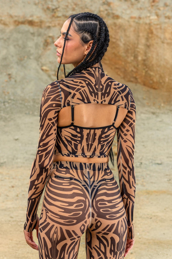 Core Mesh 2 Piece Shrug Top