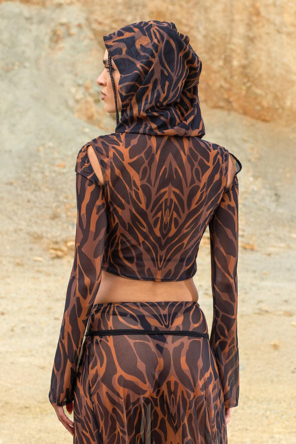 Animalistic Hooded Top