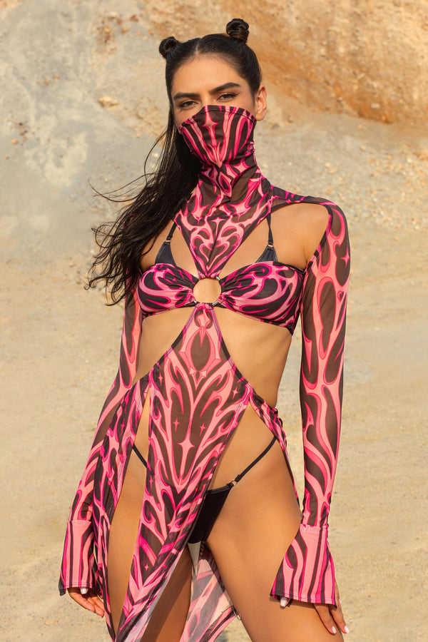 Rosy Ashes Maxi Dress