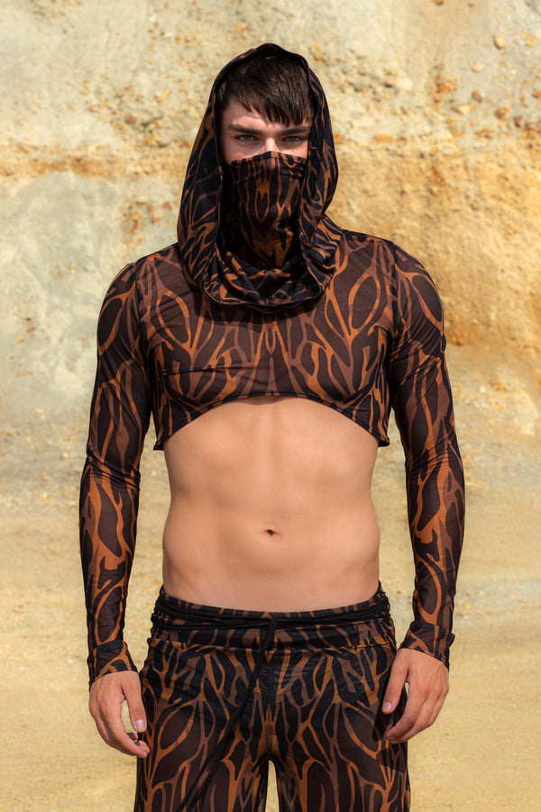 Animalistic Male Hooded Top
