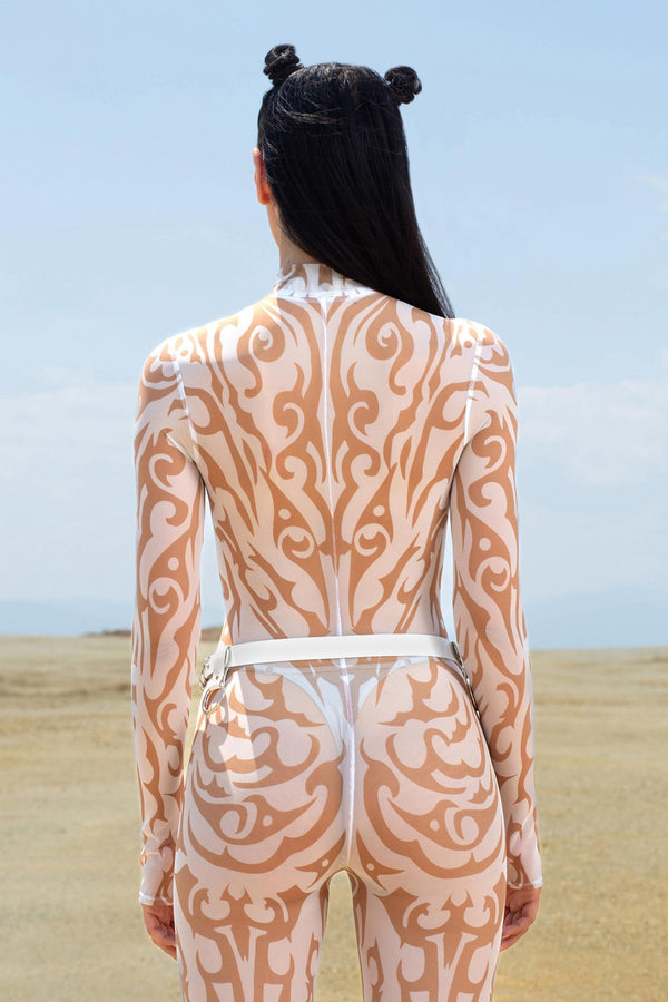 White Ritual Mesh Costume