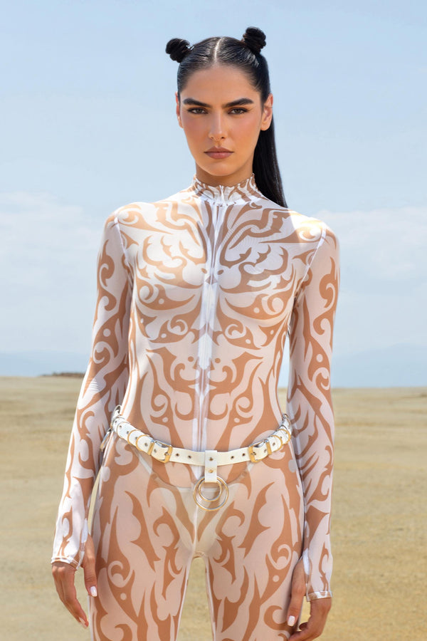 White Ritual Mesh Costume