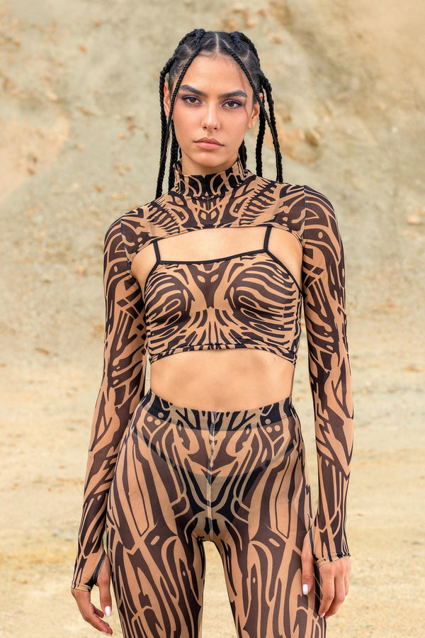 Core Shrug & Mesh Leggings Set