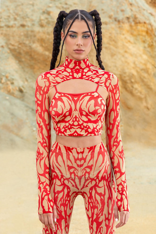 Wildskin Inferno Shrug & Mesh Leggings Set