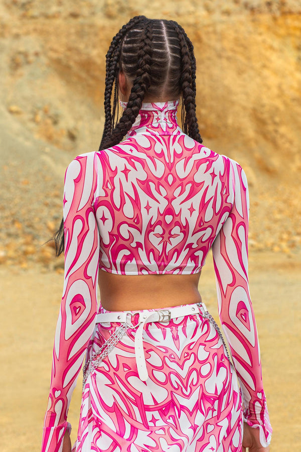 Hot Pink Ashes Maxi Dress