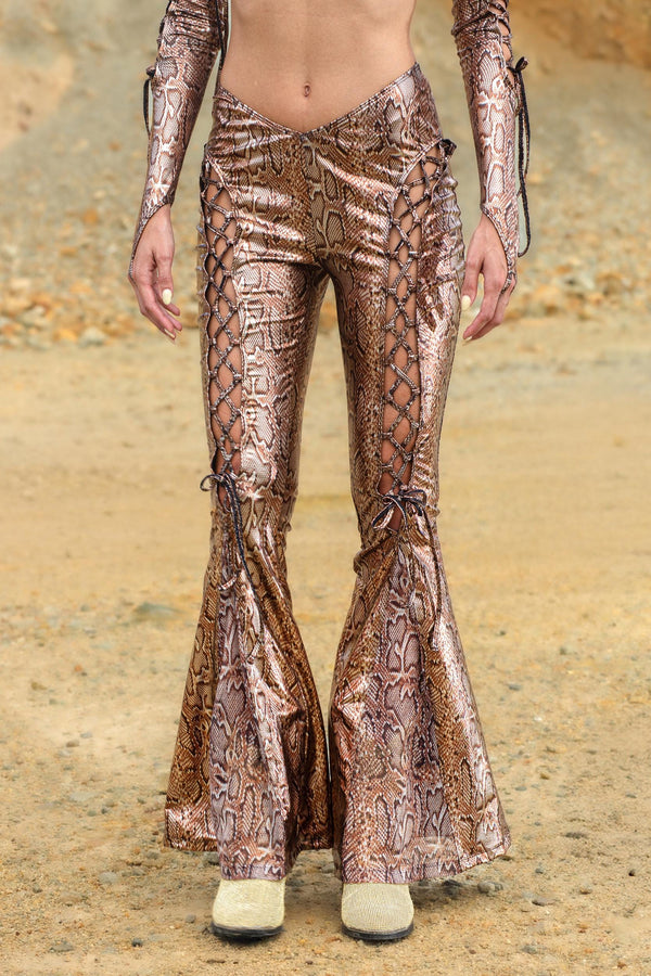 Slave 4 U Lace Up Flared Pants