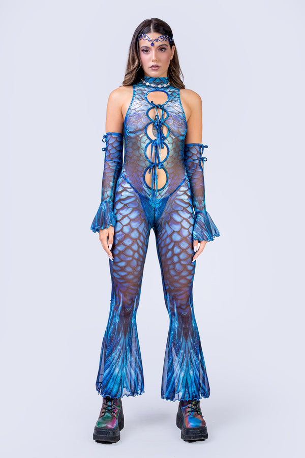 Siren Noir Ribbon Jumpsuit