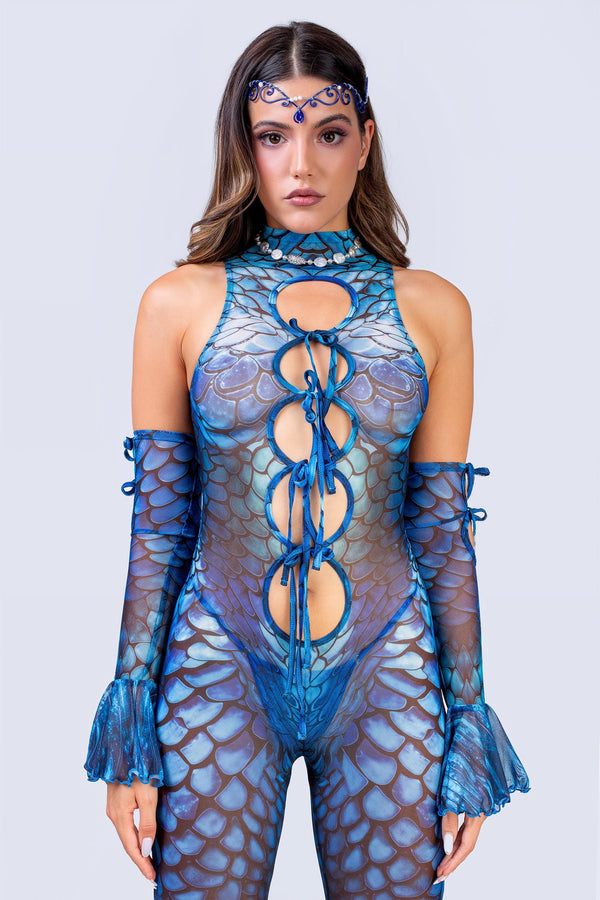 Siren Noir Ribbon Jumpsuit