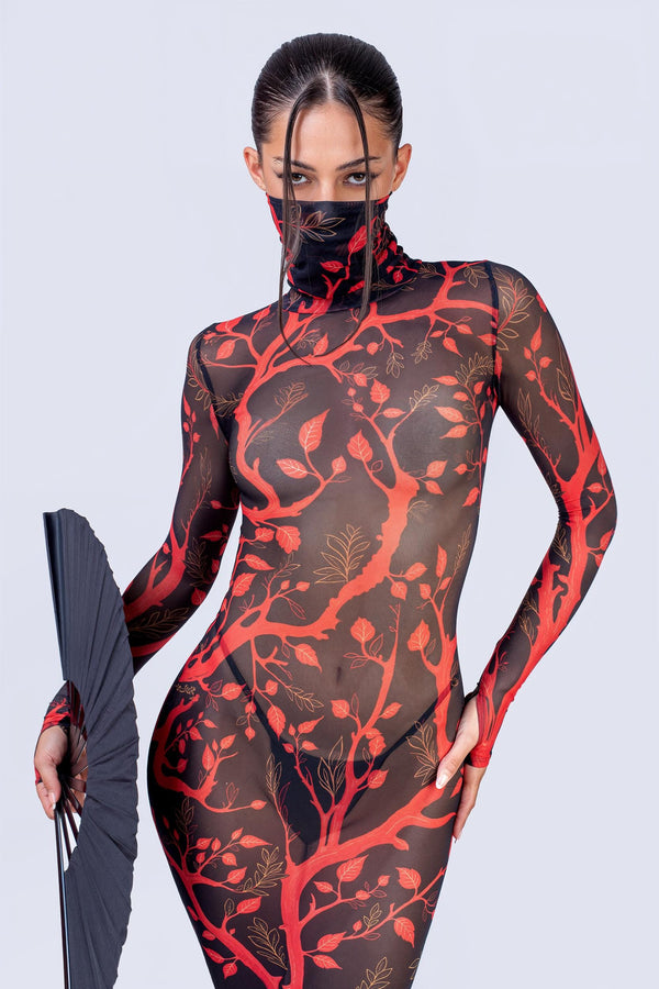 Bloodline Mermaid High Neck Dress