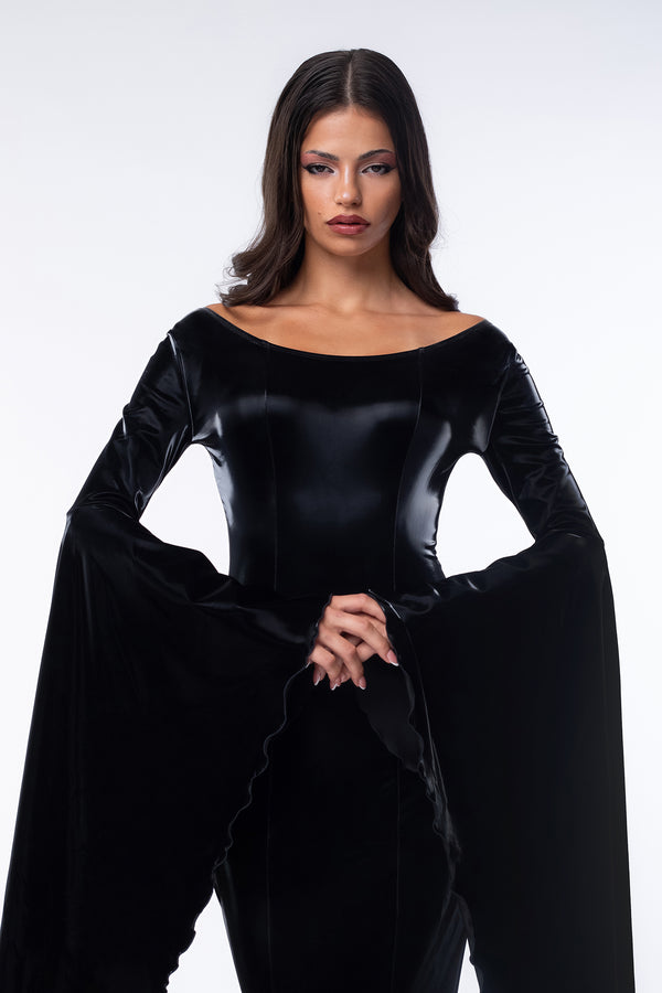 Matron Macabre Maxi-Ärmellanges Kleid