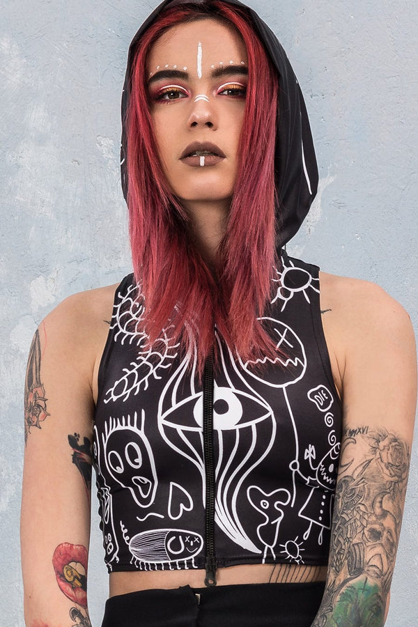 Ugley Dark Kapuzen-Zip-Top