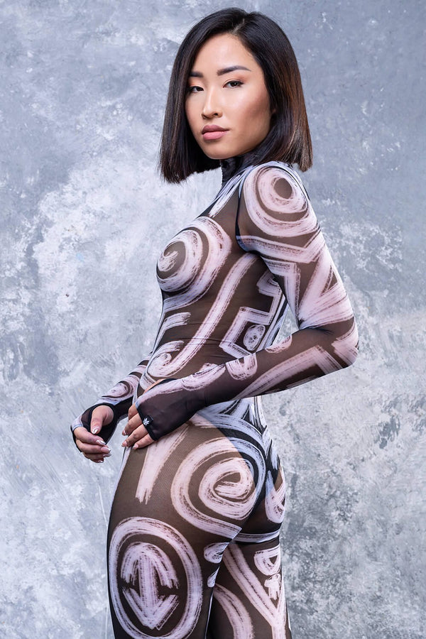 Das Tribe ruft: Dunkles Full Mesh Kostüm