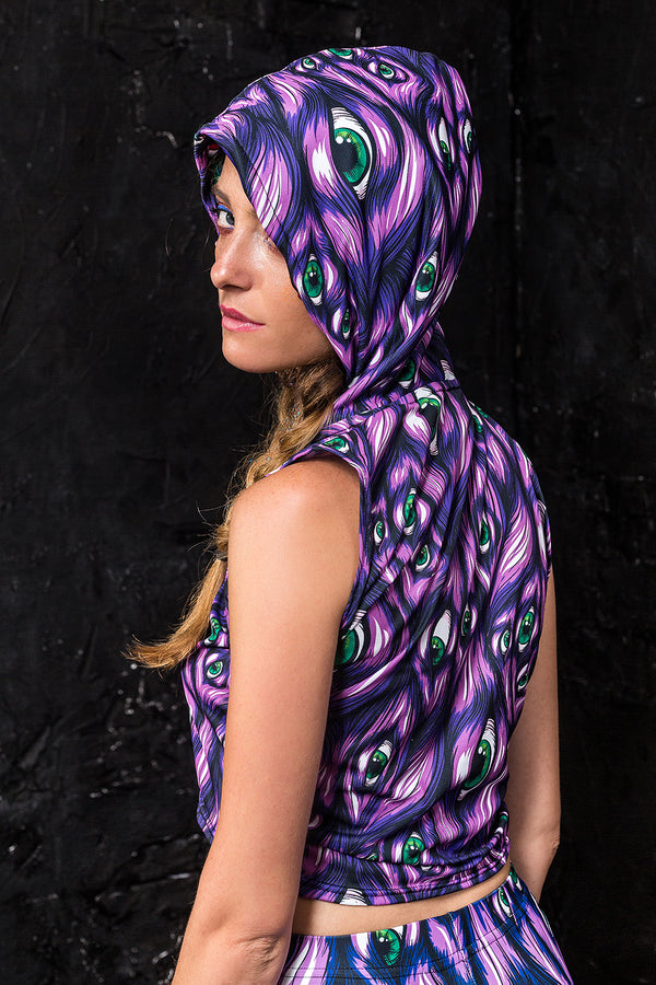 Ich sehe dich lila Kapuzenoberteil