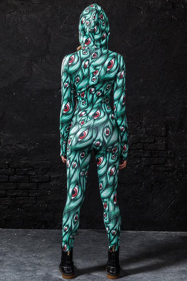 Ich sehe dich, grüner Fit-Einteiler