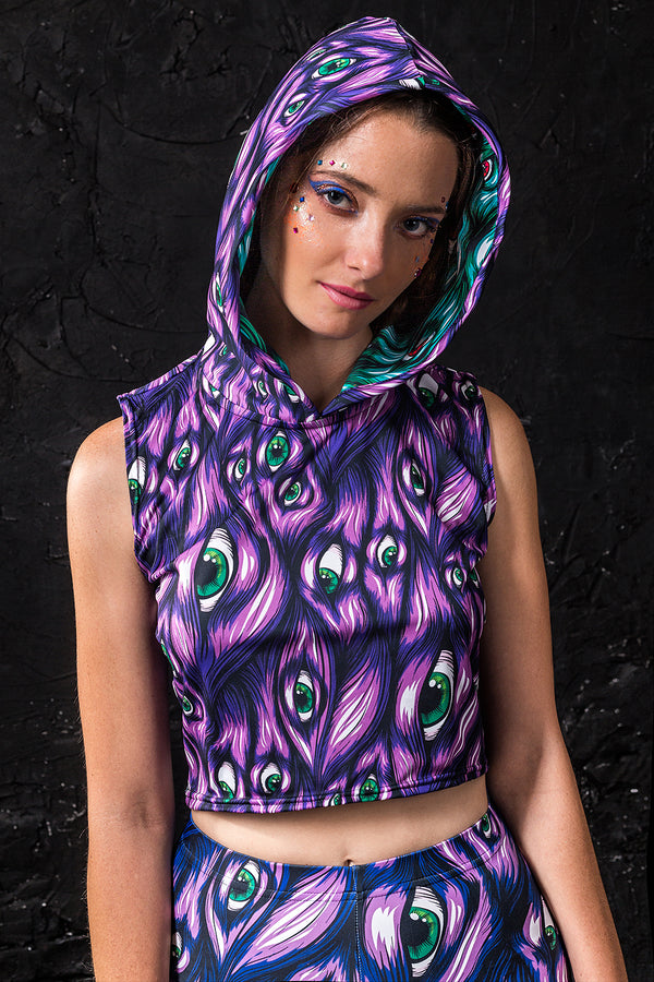 Ich sehe dich lila Kapuzenoberteil