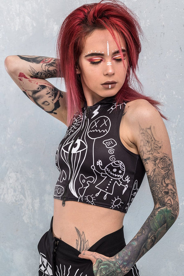 Ugley Dark Kapuzen-Zip-Top