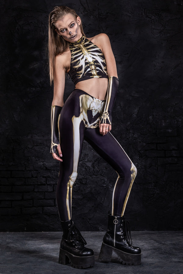 Friedhofs-Skelettleggings