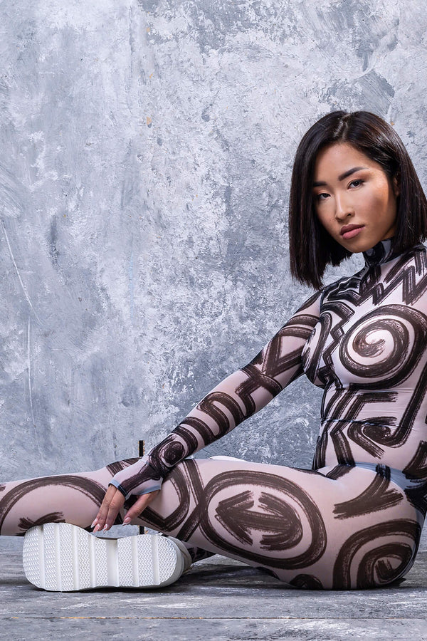 Das Tribe Is Calling White Full Mesh Kostüm