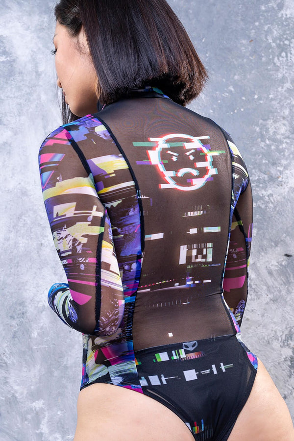 Error Beauty Mesh Gerahmter Bodysuit