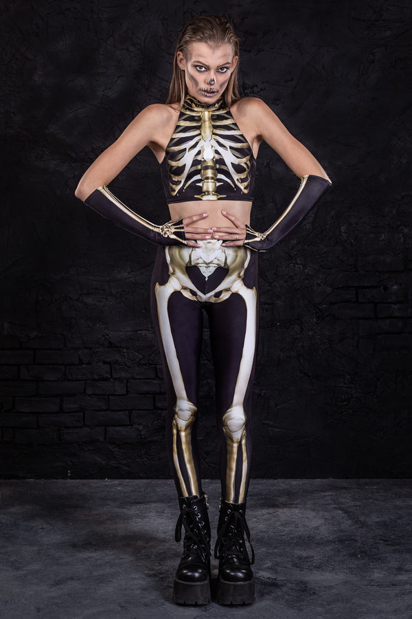 Friedhofs-Skelettleggings