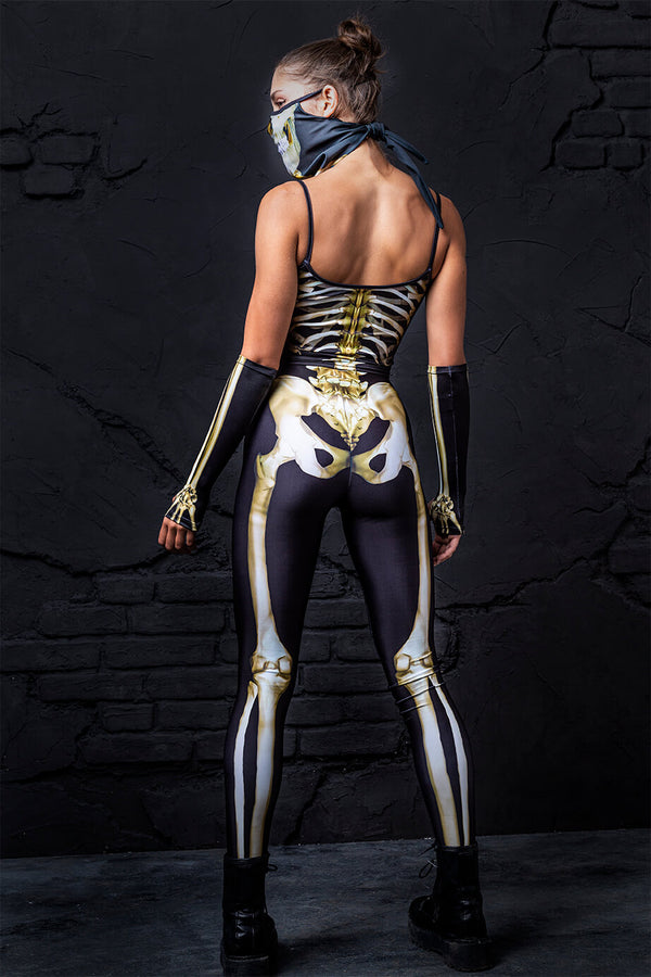 Friedhofs-Skelett-Bandana-Set