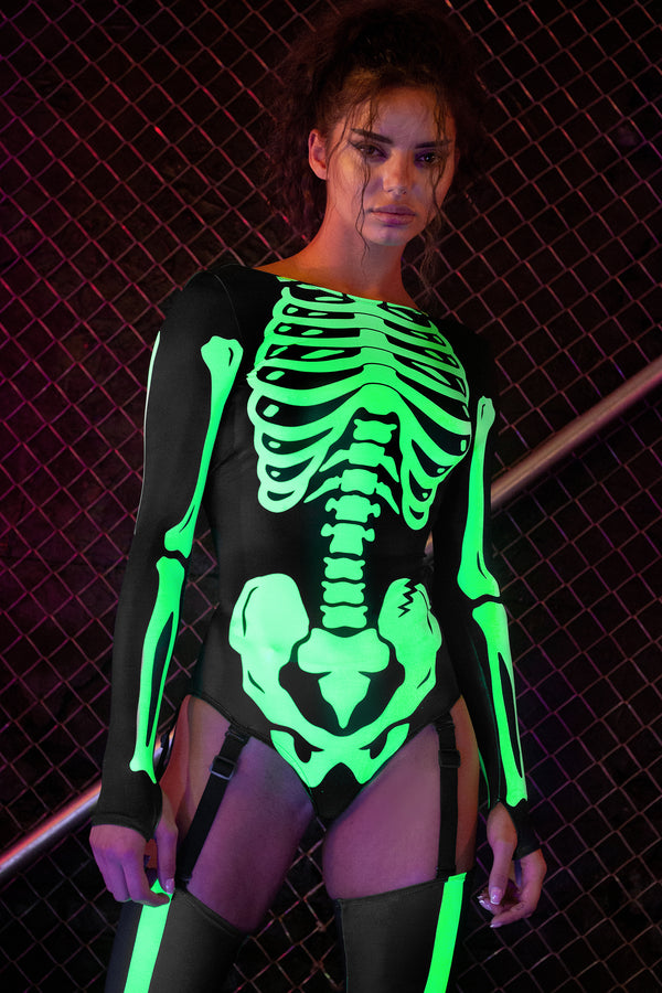 Acid Neon Verspielter Bodysuit