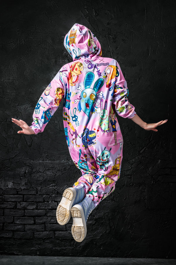 Rabbidelic Pink Onesie