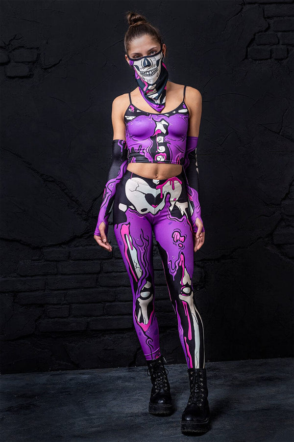 Lila Pop-Art-Bandana-Set