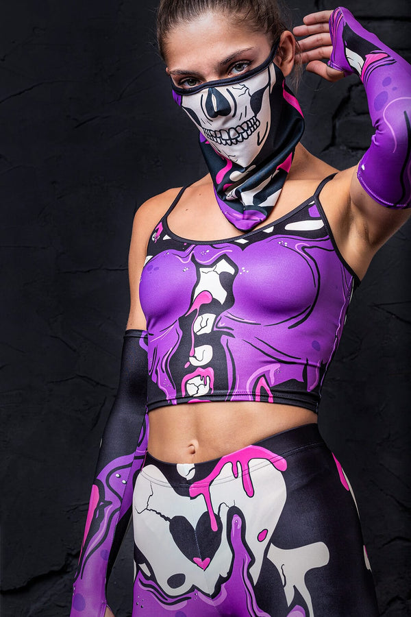 Lila Pop-Art-Bandana-Set