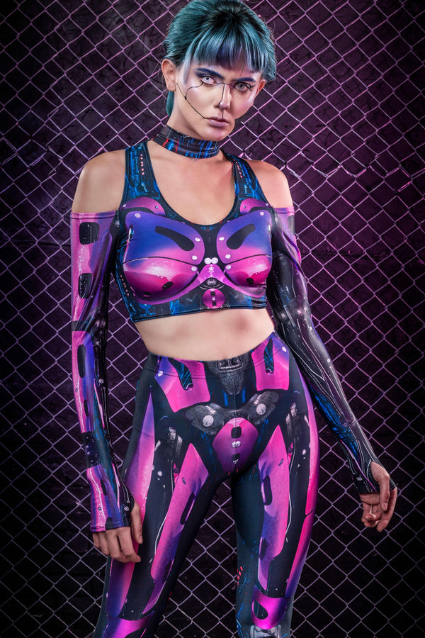 Cyberware Android Magenta Langarmshirt