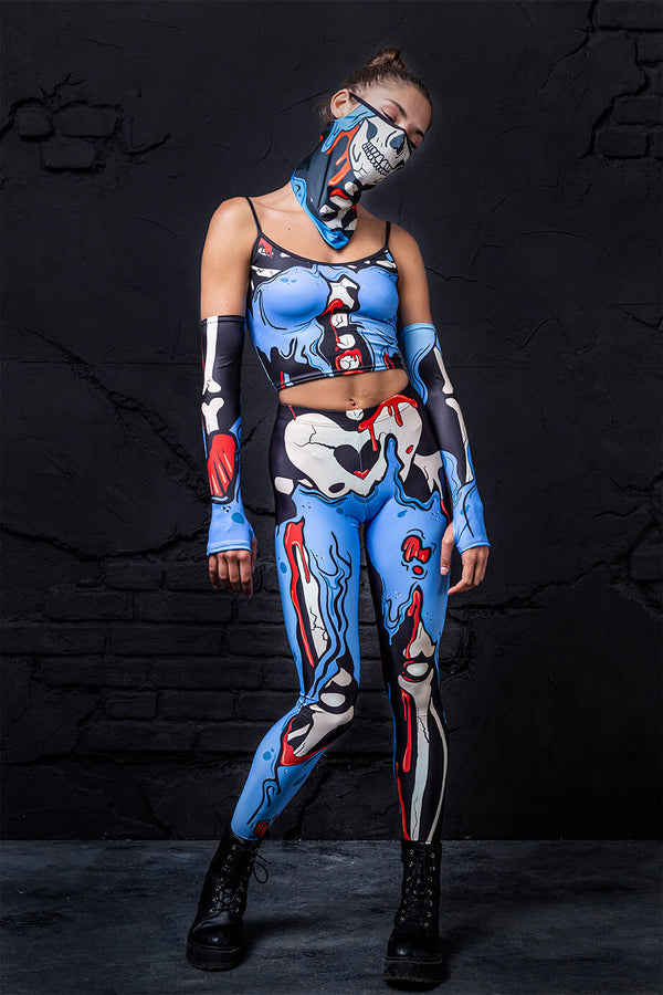 Bläuliches PopArt Bandana Set