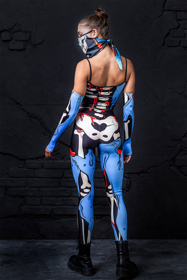 Bläuliches PopArt Bandana Set