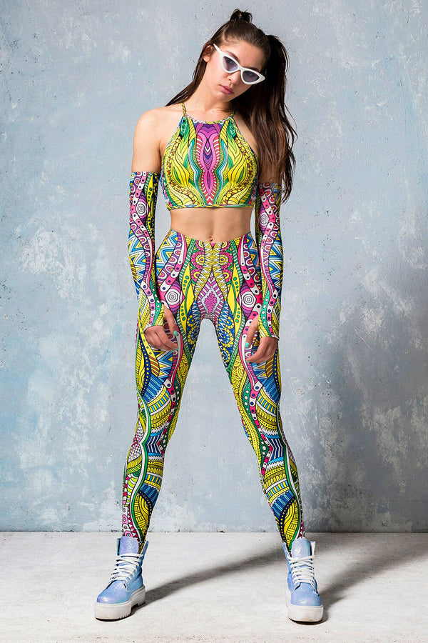 Aqua Knoten Leggings