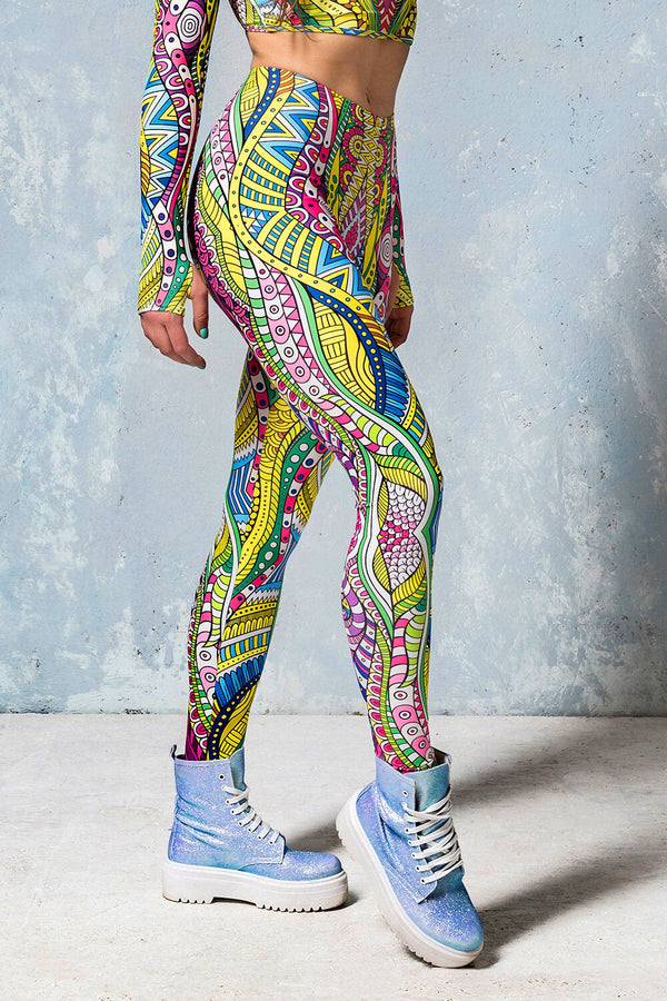 Aqua Knoten Leggings