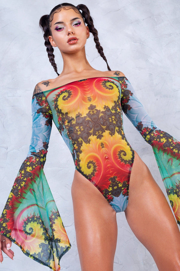 Espira Bell-Ärmel Mesh-Body
