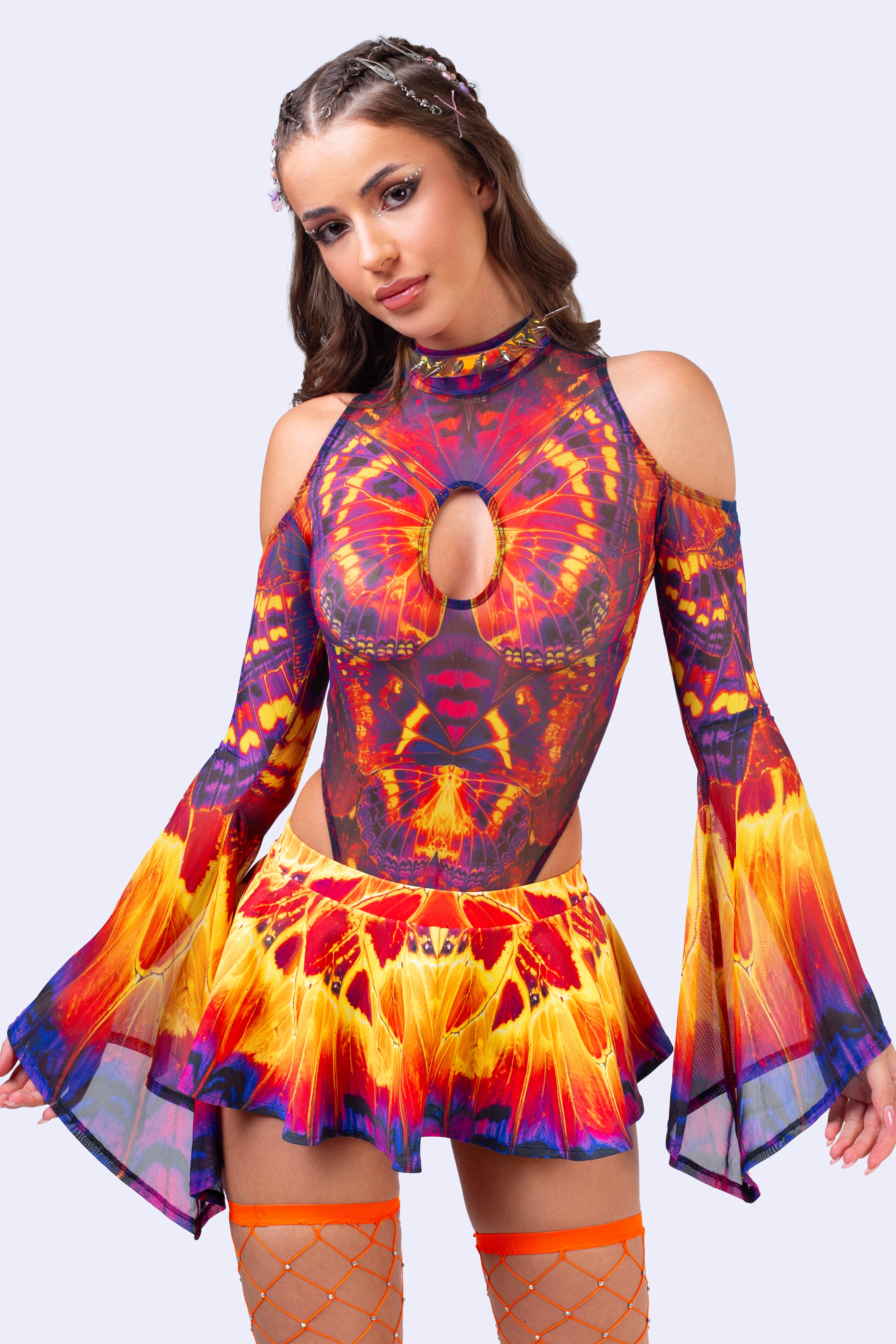BADINKA Solar Bloom Flared Sleeve Bodysuit