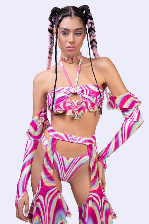 Spiral Tease Ruffle Set