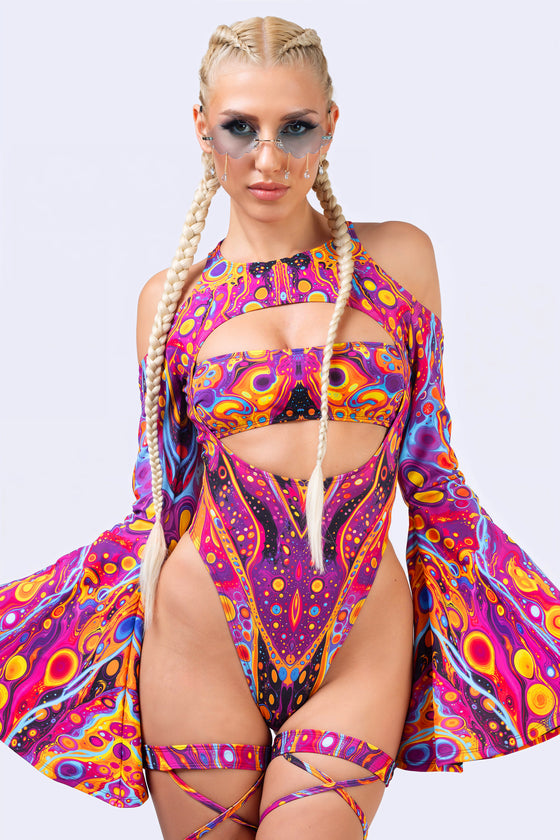 Venom Bloom Keyhole Bandeau Bodysuit