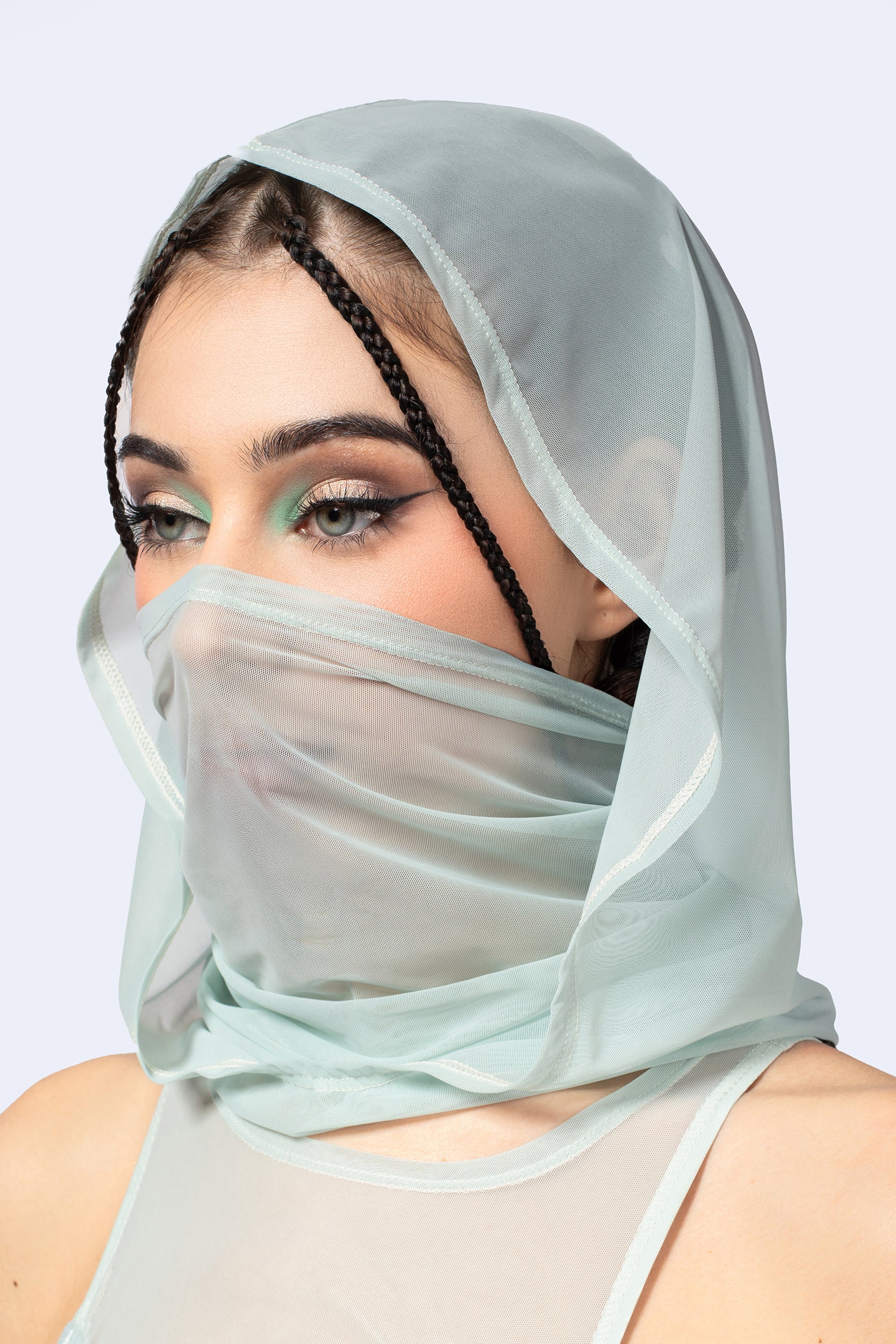 BADINKA Double Take Ruched Dress and Hood 10