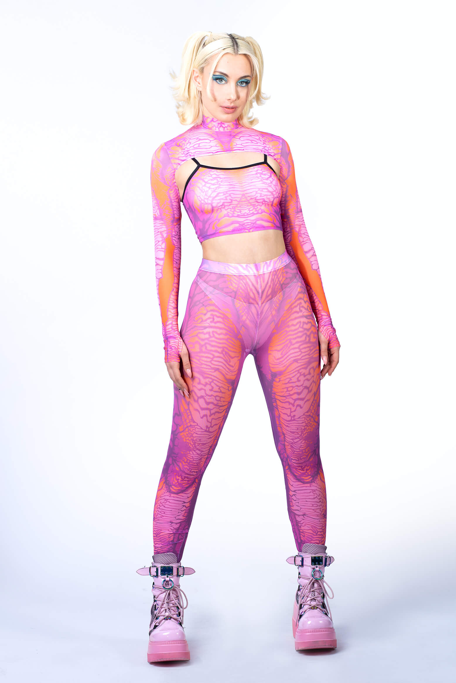 In The Flesh Mesh 2 Piece Shrug - BADINKA