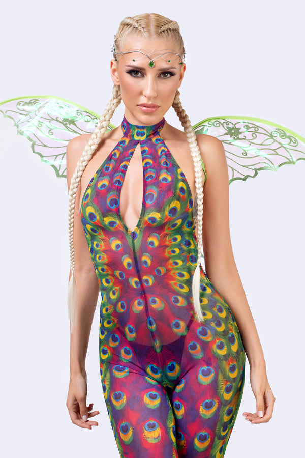 Tailspin Mesh Halter Romper