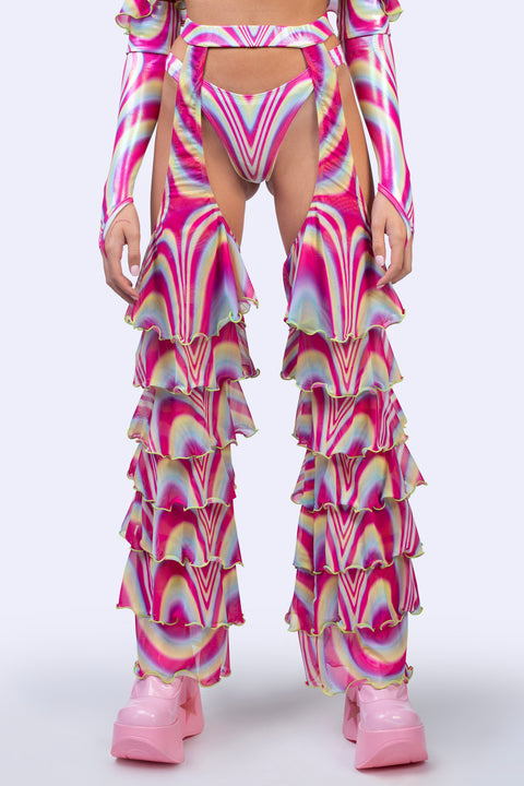 Spiral Tease Ruffle Chaps