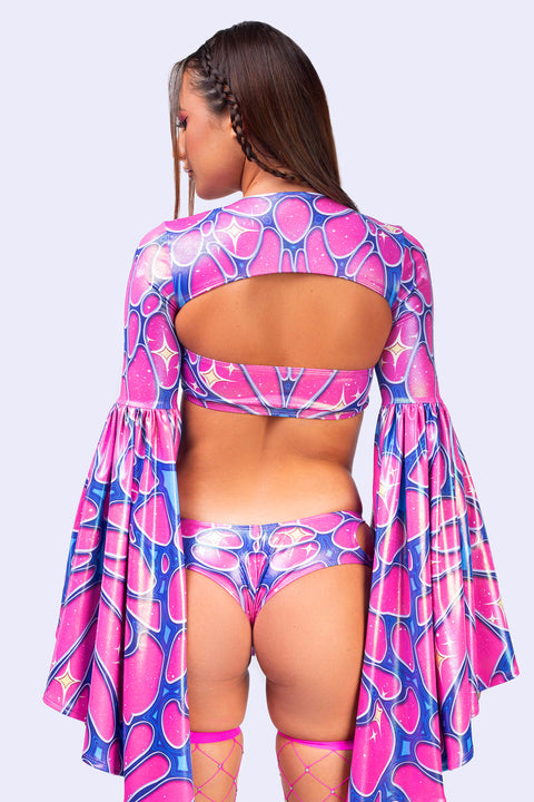 Flight Risk Rosy 2-Piece Shrug Top