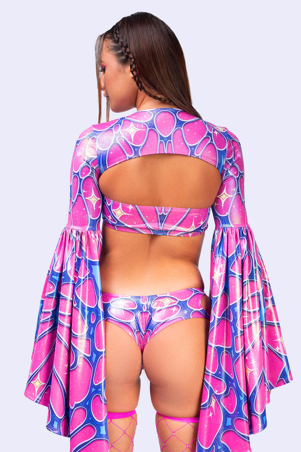 Flight Risk Rosy 2-Piece Shrug Top