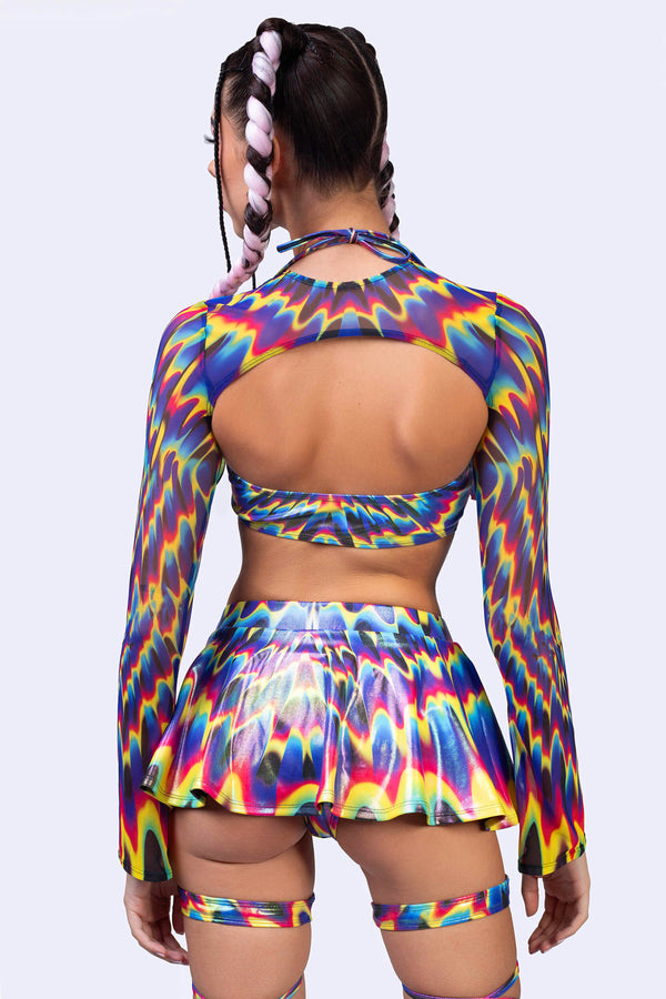 Binary Bloom 2-Piece Halter Top